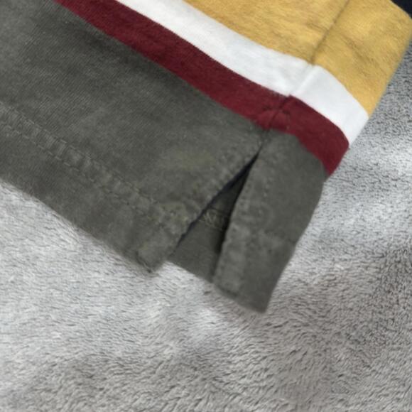 Haggar Rugby Shirt Mens Large Heavy Cotton Striped Long Sleeve - Picture 5 of 9